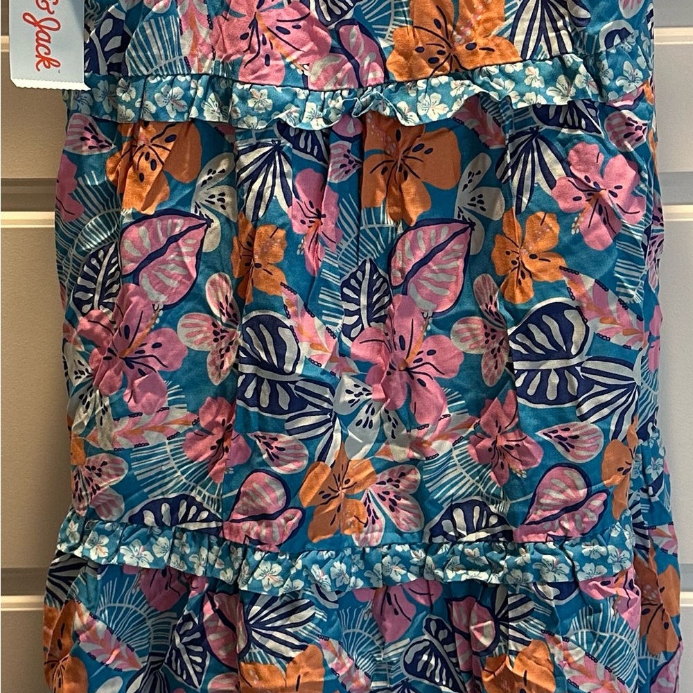 NWT Cat & Jack Colorful Floral Sun Dress Swim Coverup girls 14-16 colorful
